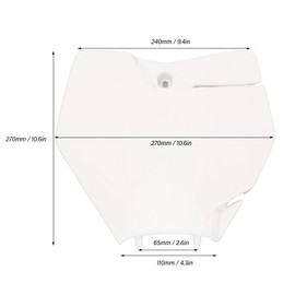 OUKENS Motorcycle Front License Plate, Motorcycle Number Plate, ABS Plastic, Motorcycle Name Plate Cover for EXC 150 250 300 TPI 2020 to 2022 (White)