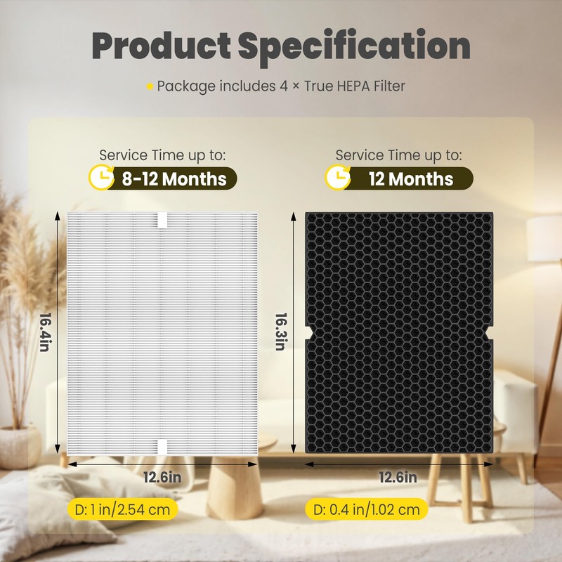 116130 Replacement Filter H for Winix 5500-2 AM80 Plasmawave Air