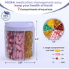 Pill Dispenser with 7 Large Compartments, Anti-Mixing Design, BPA-Free Pill