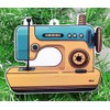 Generic Sewing Machine Ornament, Decorative Hanging Ornament, 3 Inches, Yellow,