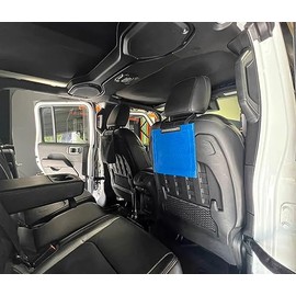 SPIDERWEBSHADE Seatback Sac - Backseat Car Storage Organizer - Large Mesh Pocket for Organizing Snacks, Toys, Tablets, Phones, Car Travel Accessories - Universal For Most Vehicles (Blue)