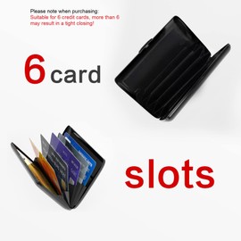 RFID Slim Metal Shielding Credit Card Holder/Protective Sleeve Travel Wallet for Women and Men (Black)