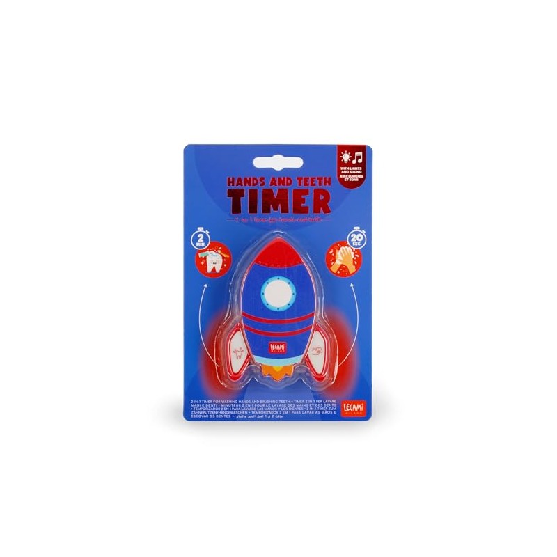 Legami 2-in-1 Timer for Hand Washing and Brushing Teeth, Hands