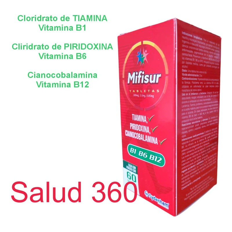 Mifisur Suplemento Vitaminas B12 Sydenham Bote Sabor
