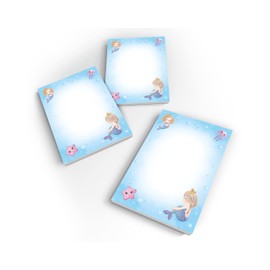 Junapack 12 Mini Notepads Mermaid Party Bags for Children's Birthday Party Favours for Girls / A7 Format