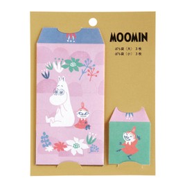 Gakken Stayful Moomin Pouch Bag, Set of 6, Pink x Green JD04071