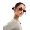 JUDOO Tiny Small 90s Sunglasses for Women Men Retro Oval