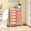Moccha 15-Drawer Rolling Storage Cart - Under Desk Storage Drawers