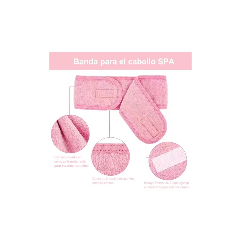 Facial Spa Diadema Maquillaje Cinta Mágica Cabello 6 Pza F