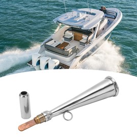 Handheld Air Horn, 304 Stainless Steel Removable Mouthpiece Fog Horn, Lightweight Handheld Foghorn with Sturdy Structure Boat Accessory for Emergency Back Up Marines Boats Yachts