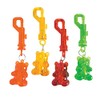 Fun Express Gummy Bear Shaped Key Chain Clips - Set