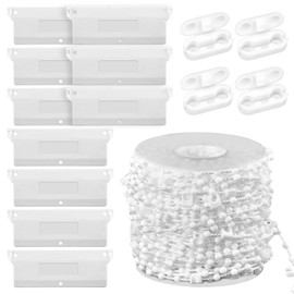 MEGYAD 10 Pieces Slat Curtain Weight Plates: Slat Curtain Replacement Parts 127 mm with 10 m Chain Roller Chain + 4 Roller Blind Chain Connectors Vertical Blinds Weights Slats Curtain Accessories