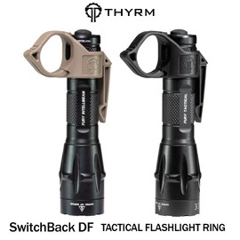 Thyrm Switchback DF Flashlight Ring for SureFire Dual Fuel(Fury DFT, Intellibeam DF), Pelican 7600, Convoy S21A Flashlights (Black), Made in USA