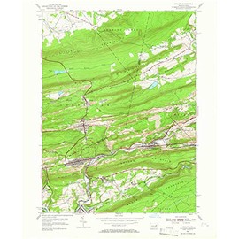 YellowMaps Ashland PA topo map, 1:24000 Scale, 7.5 X 7.5 Minute, Historical, 1953, Updated 1966, 27 x 22 in - Tyvek