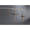 Mud Pie Beaded Wire Crosses, Brown