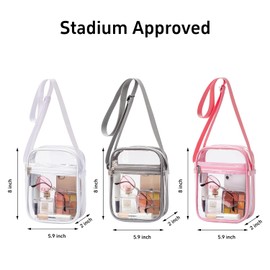 Stadium Approved Clear Purse, Clear Bags for Concerts, Women's Waterproof Crossbody Bag (A)