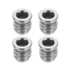 MECCANIXITY 4Pcs Threaded Inserts Nuts, M6x12mm Hex Socket Drive Nut