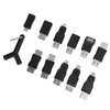 12Pcs USB2.0 Adapter 3.5mm 2 in 1 Audio Adapter Converter