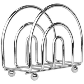 Blue Donuts Chrome Collection Napkin Holder - Classic Napkin Holders for Tables, Dining Table Napkin Holders for Kitchen, Kitchen Organization, Chrome