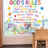 Whaline 9 Sheet Back to School Window Clings Bible Verse