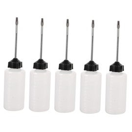 TEHAUX 5Pcs oil can needle dropper bottle sewing supplies Bottles with Stainless Needle tip Liquid Dropper Bottles Liquid Oil Container needle paint bottles precision Oiler Oil plastic