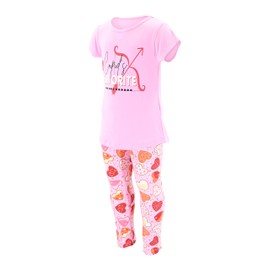 Unique Baby Conjunto de leggings favoritos para el día de San Valentín para niñas, Hearts, 4 Años