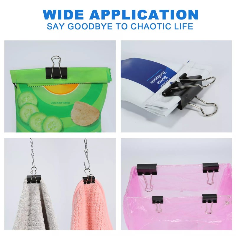 POPUFOX Binder Clips Assorted Sizes Including Extra Large Medium Small