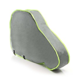 Wiltec Drawbar Cover, Grey, 95 x 61 x 15 cm, Drawbar Cover for Caravans and Trailers, UV-Resistant, 2 Tie Down Straps with Click Closure, Fleece Material