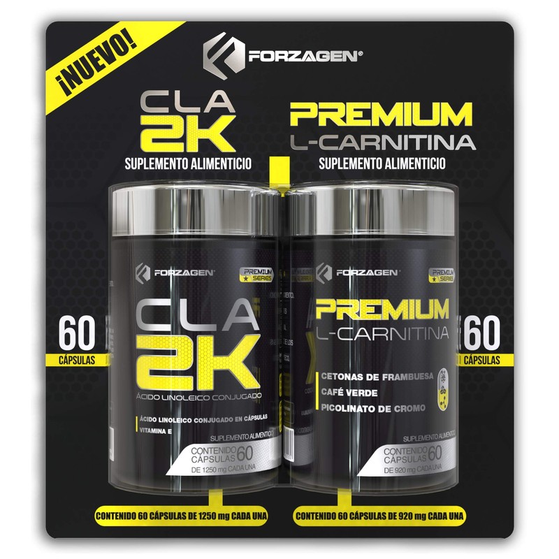 Forzagen CLA-2K Premium L-Carnitina Two Pack - 60 Capsulas cu