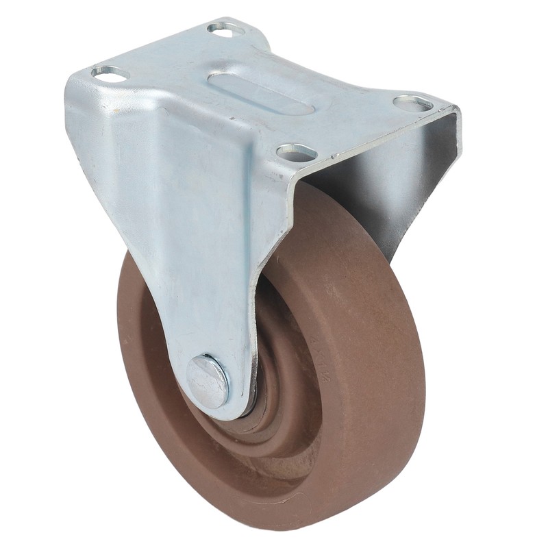Nylon Caster 4in Fixed Plate Caster Wheel Heat Resistant for