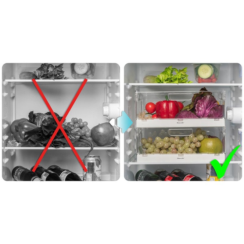 Rosenstein & Söhne Fridge Box: Set of 4 Foldable Fridge