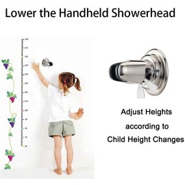 BOPai Vacuum Suction Cup Shower Head Holder, Adjustable 20 Degrees from The Wall - Brushed Nickel