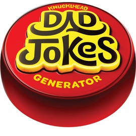 Knucklhead Dad Jokes Button - Father's Gift - Features 50+ Funny Dads Joke - Gift for Fathers Birthday Present from Wife, Son, Daughter, Kids - Silly Gag for Men - Funny Gifts for Adults, Dad Presents