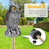 3-Pack Owl Decoys for Bird Deterrent - Weatherproof Bird Repellent