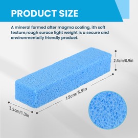 14 Pack Pumice Stone for Toilet Bowl Cleaning, Powerfully Cleans Hard Water Rings, for Cleaning Toilets, Bathtubs, Grills, Swimming Pools, Sinks(Blue)