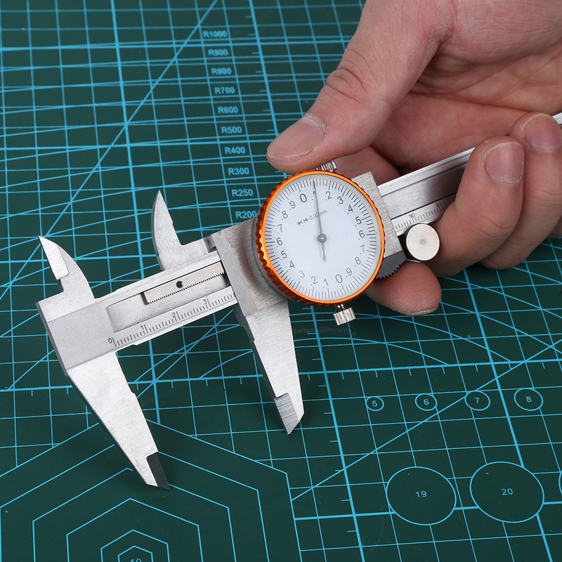 Aluminum Alloy Caliper 2-Way Shockproof Precision Measuring Tool with Dial