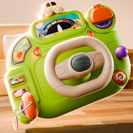 Simulation Steering Wheel Toy, Steering Wheel Pretend Play Driving Toy, Kids Ride on Controller Game for Youth Teens Family Boys Girls