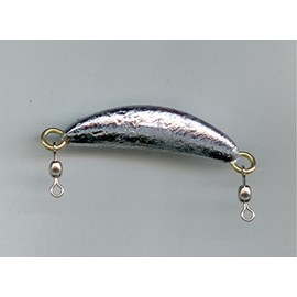 S & J's TACKLE BOX 1 oz Crescent SINKERS with #7 Barrel Swivel - 10 PER Pack