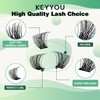 Lash Clusters,96 Pcs Cluster Lashes D Curl 18mm DIY Lash