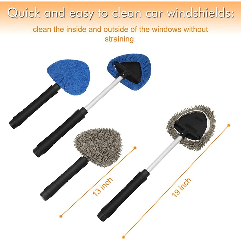 JOYFUL&HOPEFUL Car Windshield Cleaning Tool, Car Inside Window Cleaner Tool