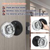 Solidware Glass Crystal Door Knob, Modern Design Door Lockset, Matte