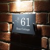 Badgemaster Modern Anthracite House Number Sign Plaque Stainless Steel Standoffs