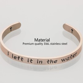 HUTIMY Baptism Bracelet for Women Adult Lds Baptismal Gifts for Teen I Left It in The Water Bracelet