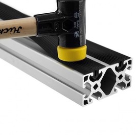 KINETIK MSystem® 3 m Cover Profile 8 32 x 4 for Aluminium Profile Slot 8, Material: NBR Black, Compatible with Item