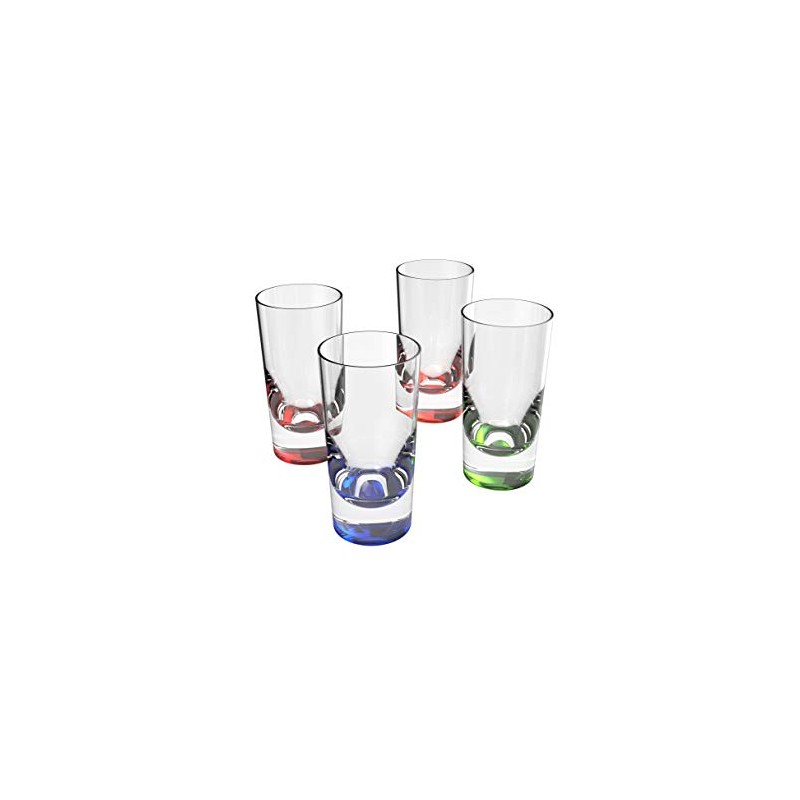 QG 12oz Clear Acrylic Plastic Teardrop Drinking Glass with Heavy