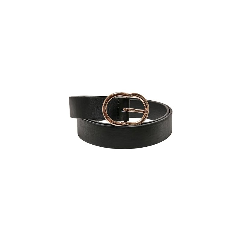 Urban Classics Unisex Belt, Black/Gold