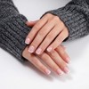 16 tamaños de uñas postizas extra cortas con punta francesa