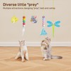 Potaroma Interactive Cat Feather Toys 5 Pcs, Cat Teaser Retractable
