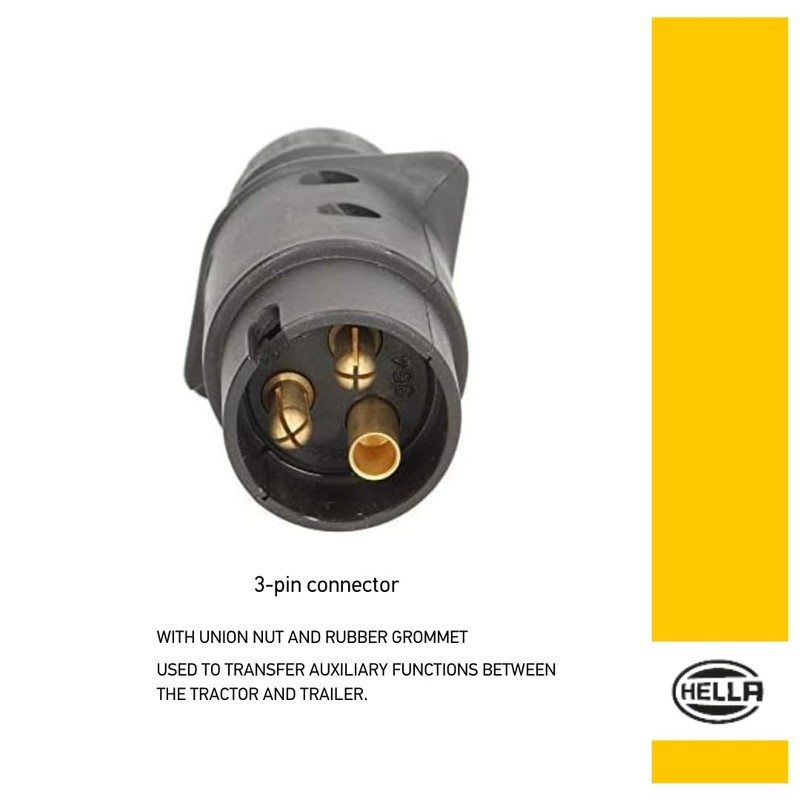 HELLA 8JA 002 263-031 Plug - 24V - 3-pin connector