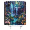 Forest Waterfall Shower Curtain Fantasy Jungle Fairy Tale World Rainforest